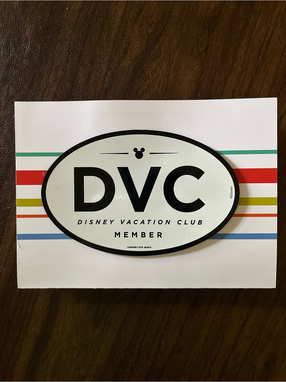 New Disney Vacation Club Member Oval Magnet - White with Black